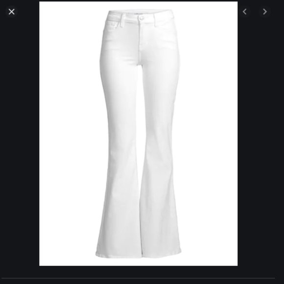 J Brand VALENTINA HIGH-RISE FLARE BLANC NWT 28 - Picture 4 of 11